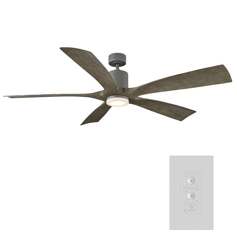 Aviator Indoor and Outdoor 5-Blade Smart Ceiling Fan 70in with Remote Control (Light Kit Sold Separately)