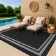 preview thumbnail 22 of 98, World Rug Gallery Border Indoor/Outdoor Flat Woven Area Rug