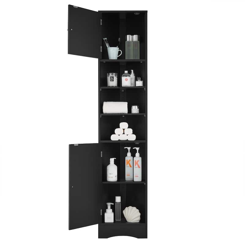 Corner Bathroom Storage Cabinet with Two Doors
