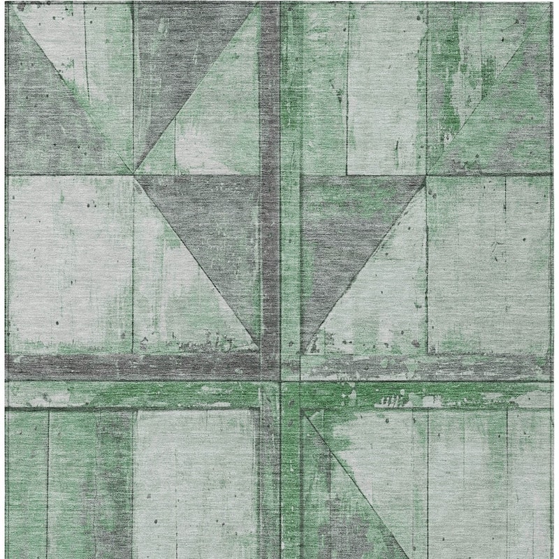 HomeRoots Geometric Transitional Rectangle Outdoor Rug