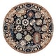 preview thumbnail 16 of 26, SAFAVIEH Handmade Aspen Jonette Boho Tribal Wool Rug 7' Round - Black/Ivory - Round