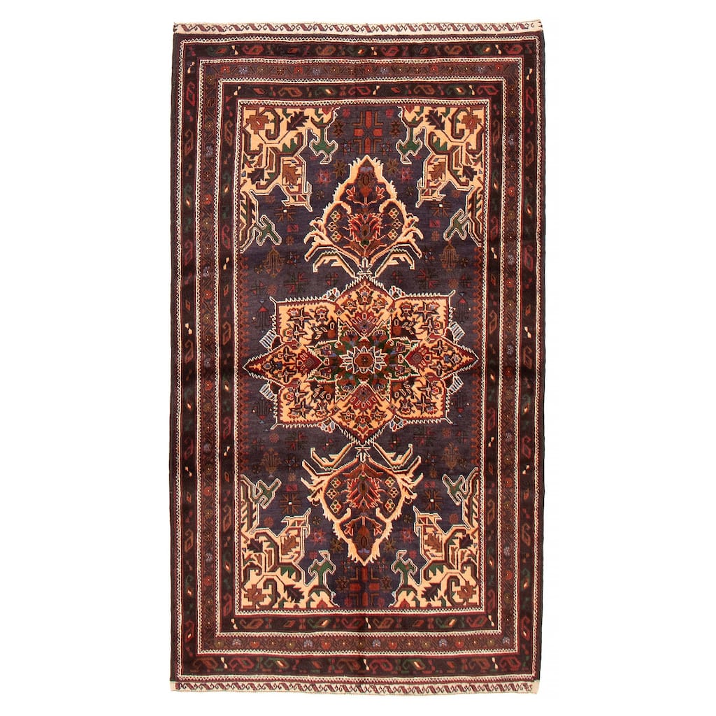 Teimani Navy Rug 3'11" x 6'11" - 3'11 x 6'11