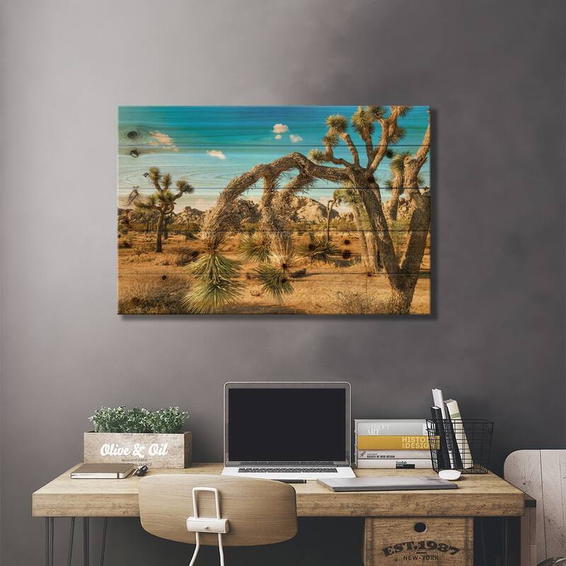 Joshua Tree National Park Print On Wood by Mark Paulda - Multi-Color