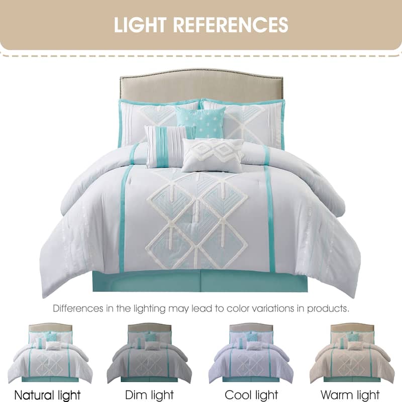 Nanshing Corina 7 Piece Terry Embroidery Comforter Set