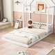 preview thumbnail 4 of 8, White Kids Bed Frame Full Size Safety Floor Bed