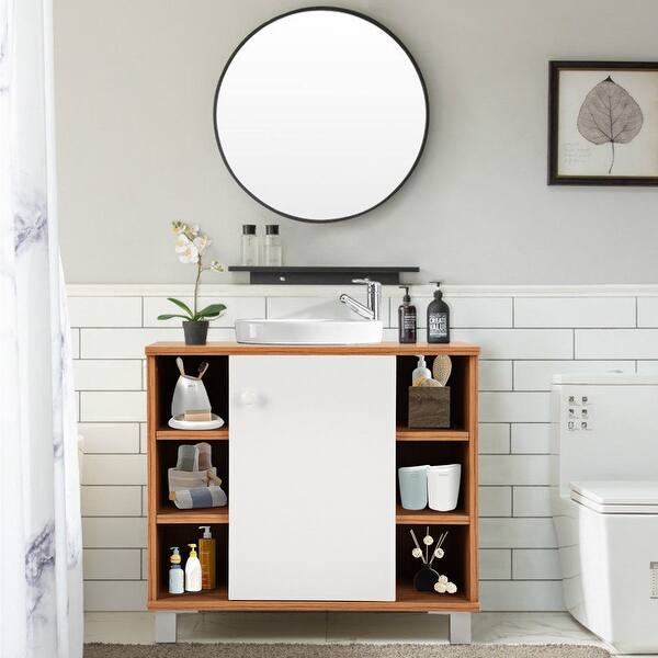 Shop Costway Under Sink Cabinet Bathroom Spacesaver Storage