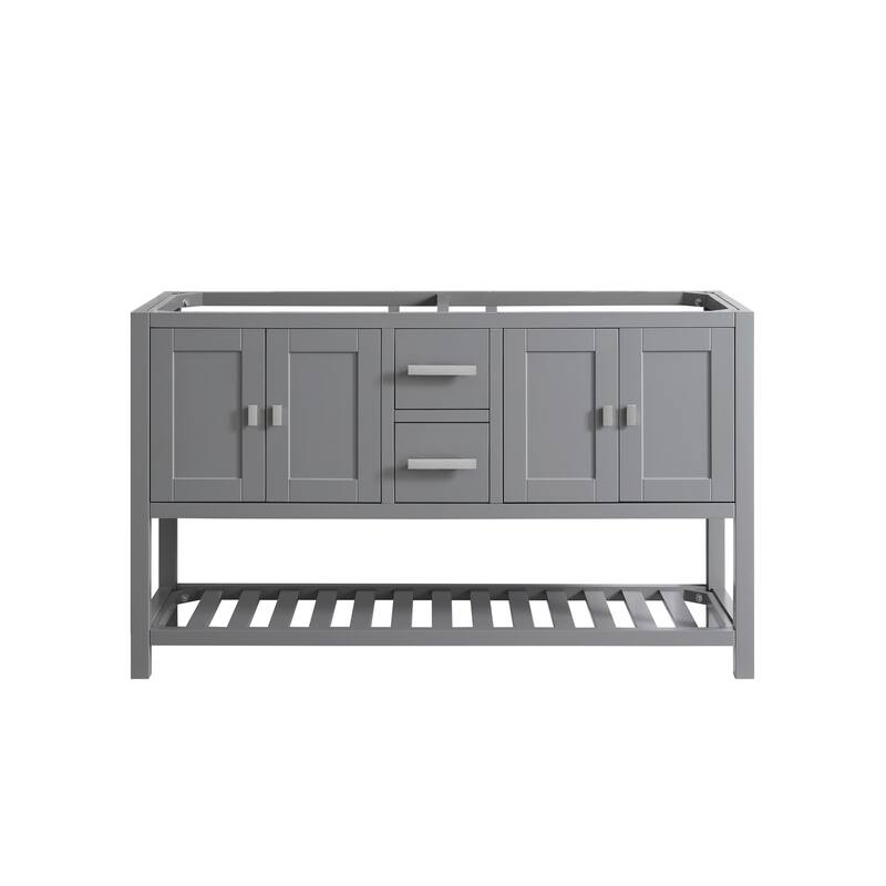 Monaco 60" Double Sink Vanity Base Only