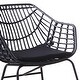 preview thumbnail 2 of 4, Niya Patio Chair Set of 2, Polyester, Black Steel, Outdoor Rattan Wicker
