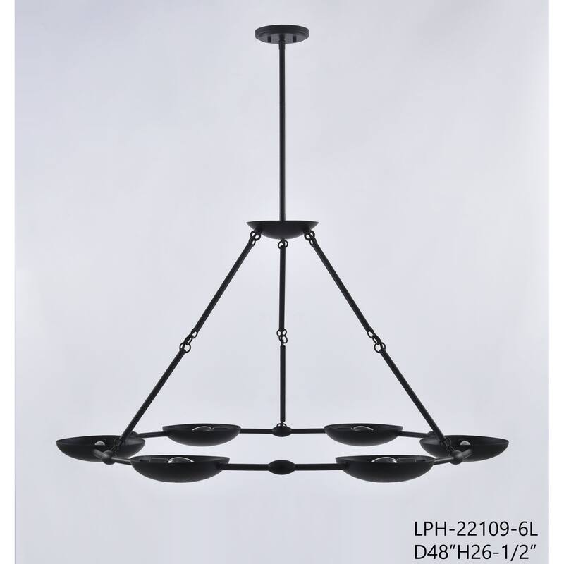 Kovacs P1316 Undertas 6 Light 48" Wide Ring Chandelier