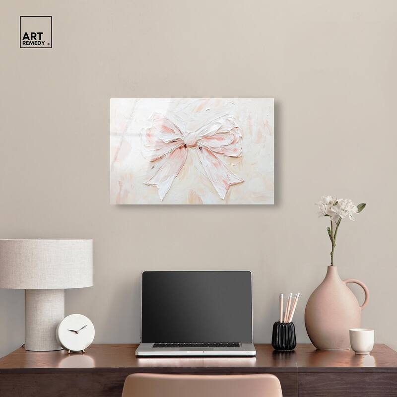 Relief Ribbons Acrylic by Art Remedy, Ready to Hang
