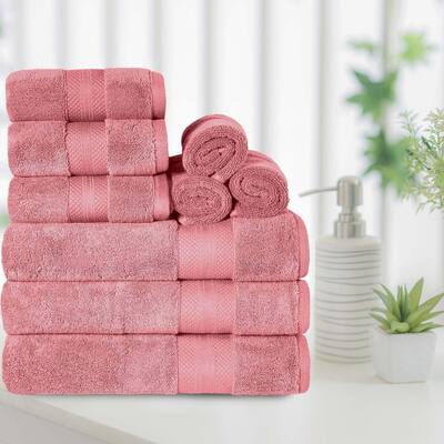 Superior Turkish Cotton 9 Piece Solid Plush Heavyweight Towel Set