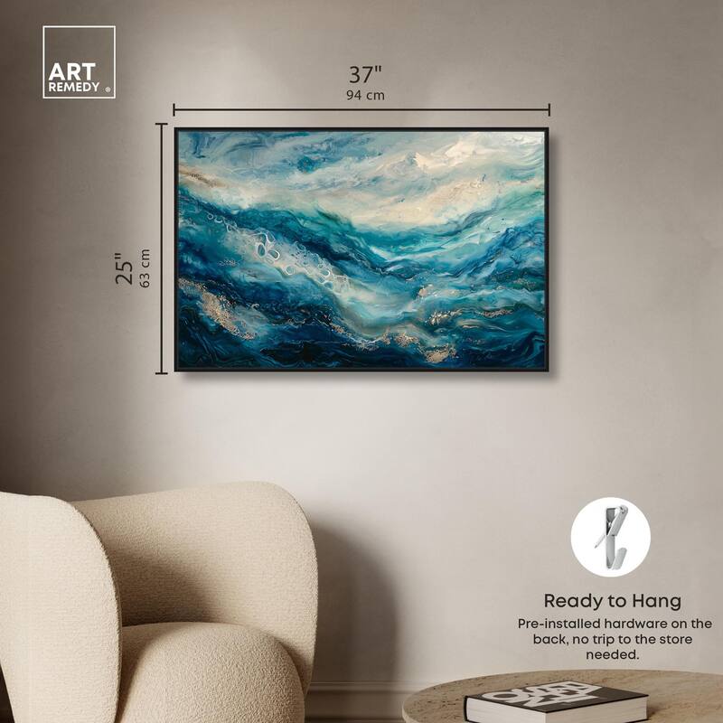 Jeweled Waters Canvas by Art Remedy