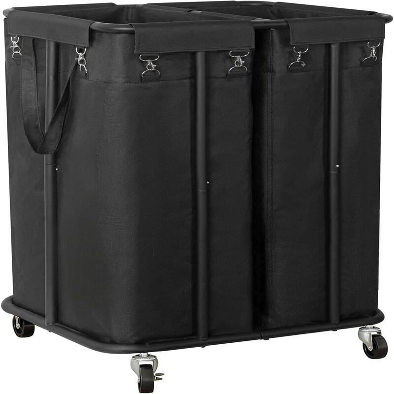 Double Laundry Hamper with Wheels 170L Rolling Laundry Basket Organizer - 22.8"L x 16.1"W x 30.3"H