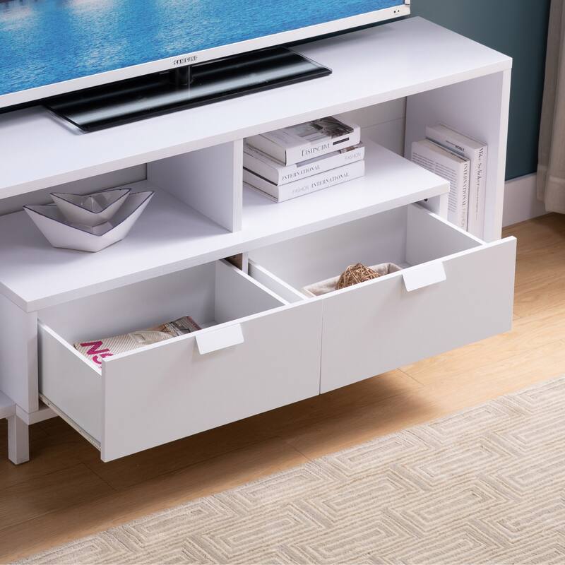 TV Stand White,TV cabinet, high quality and durable, Entertainment Furniture