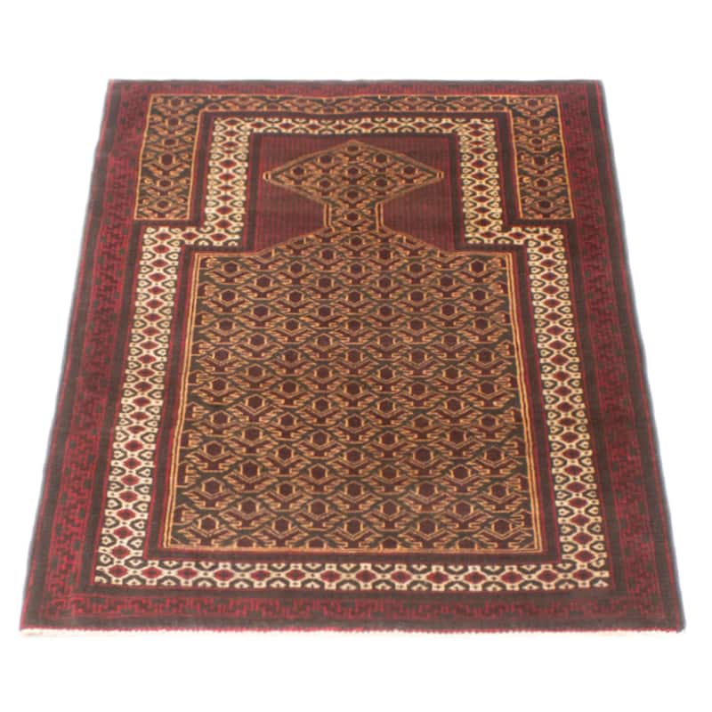 Teimani Burgundy Rug 2'11" x 5'0" - 2'11 x 5'0