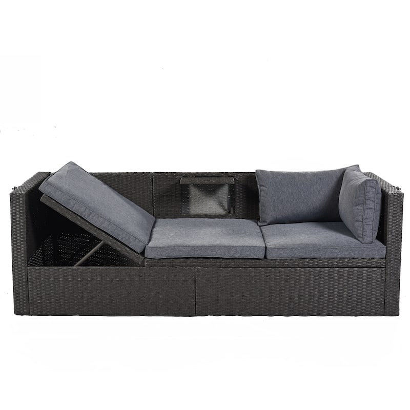 Outdoor Daybed with Retractable Canopy