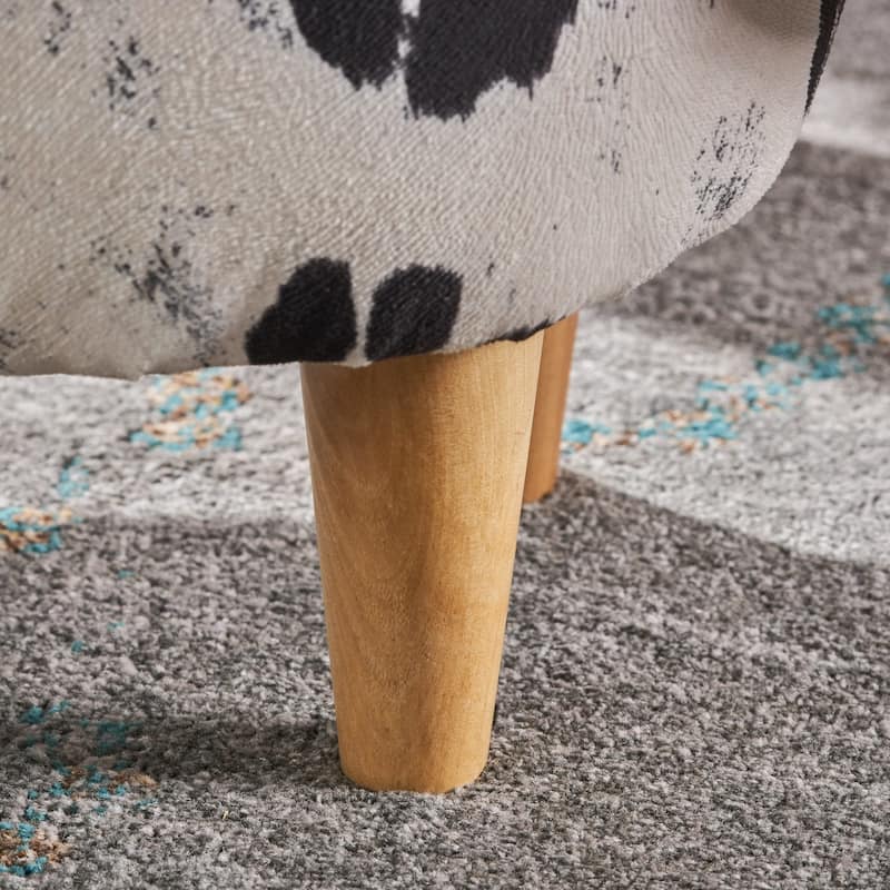 Bessie Fabric Cow Ottoman by Christopher Knight Home