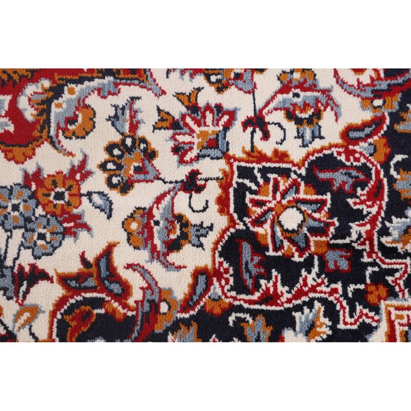 Traditional Kashan Turkish Rug Machine-Made Bedroom Red Carpet - 9'9" x 12'10"