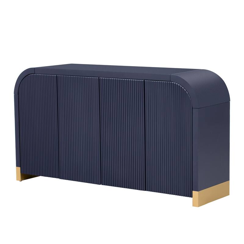 Curved Corner Design Wave Door Panel Cabinet