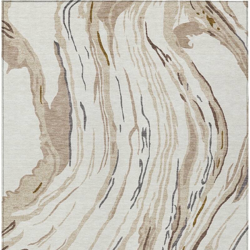HomeRoots Abstract Transitional Rectangle Outdoor Rug