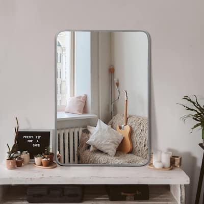 24x32 Inch Metal Framed Rectangular Bathrrom Mirror For Wall