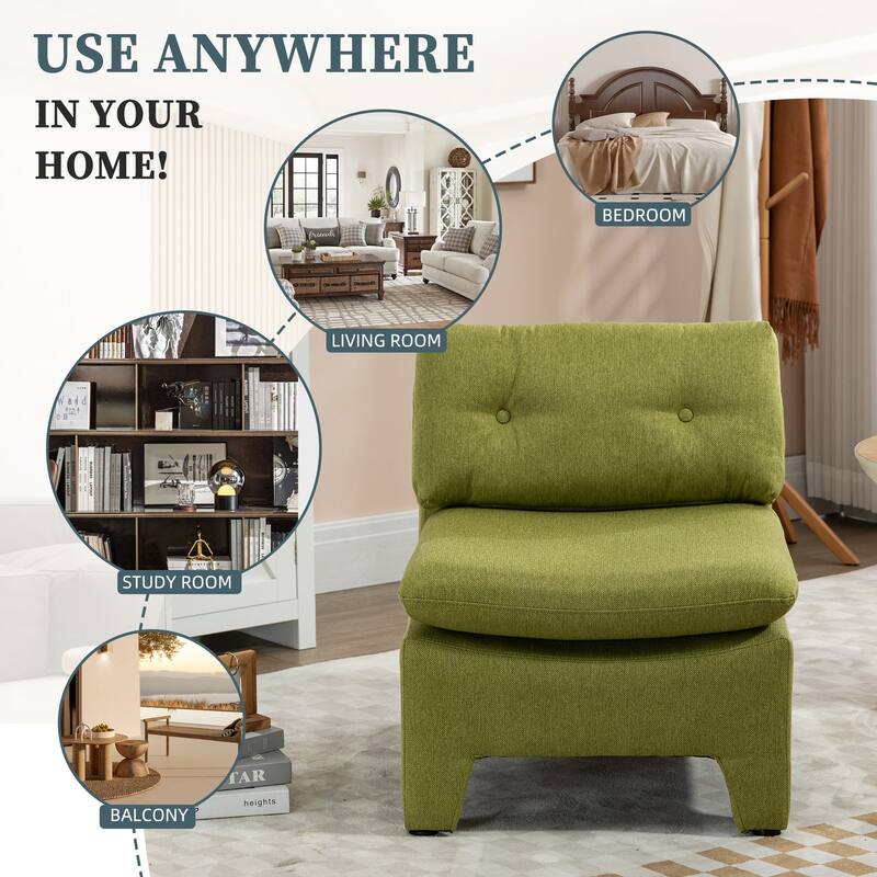 Cushioned deep seat, single lazy chair for Living room