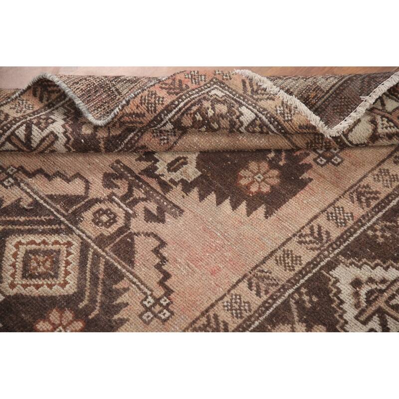 Hand Knotted Oriental 100% Wool Carpet Traditional Tribal Brown Balouch Area Rug - 5' 11'' X 3' 5''