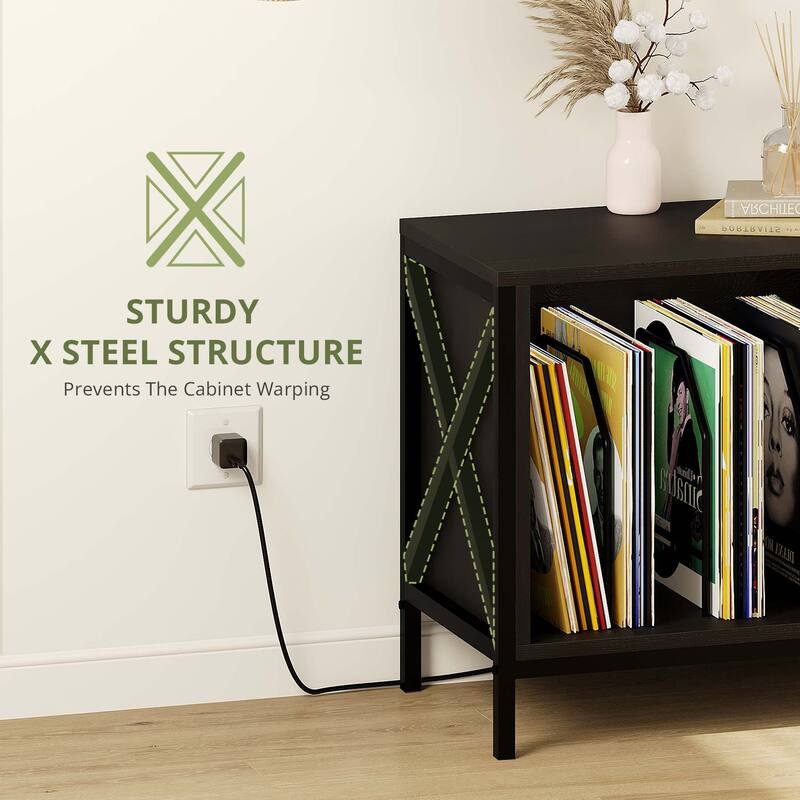 Modern TV Stand for 65 Inch TV, Mid-Century Media Console with Storage