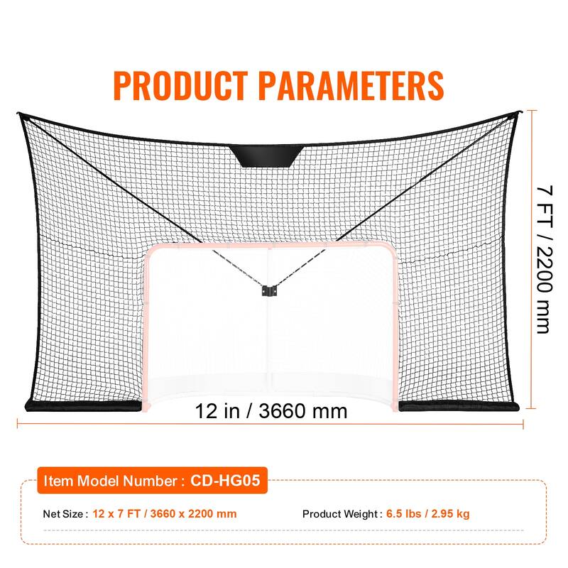 Hockey Goal Backstop Net Portable Indoor Outdoor Hockey Training Net