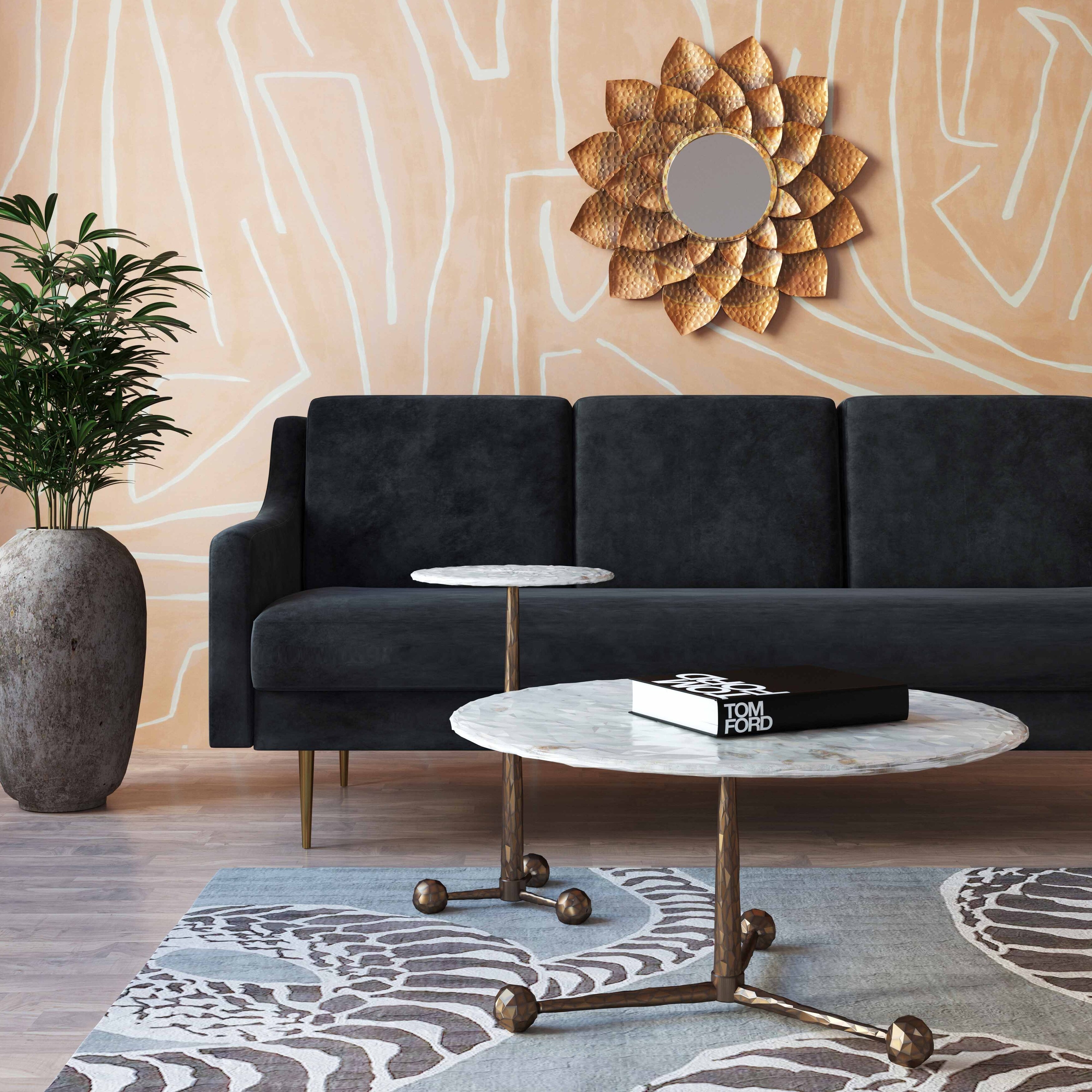 Shop Orbital White Marble Side Table On Sale Overstock 30334292