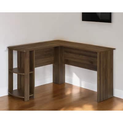 HomeRoots 47" Brown Wood L Shape Computer Desk