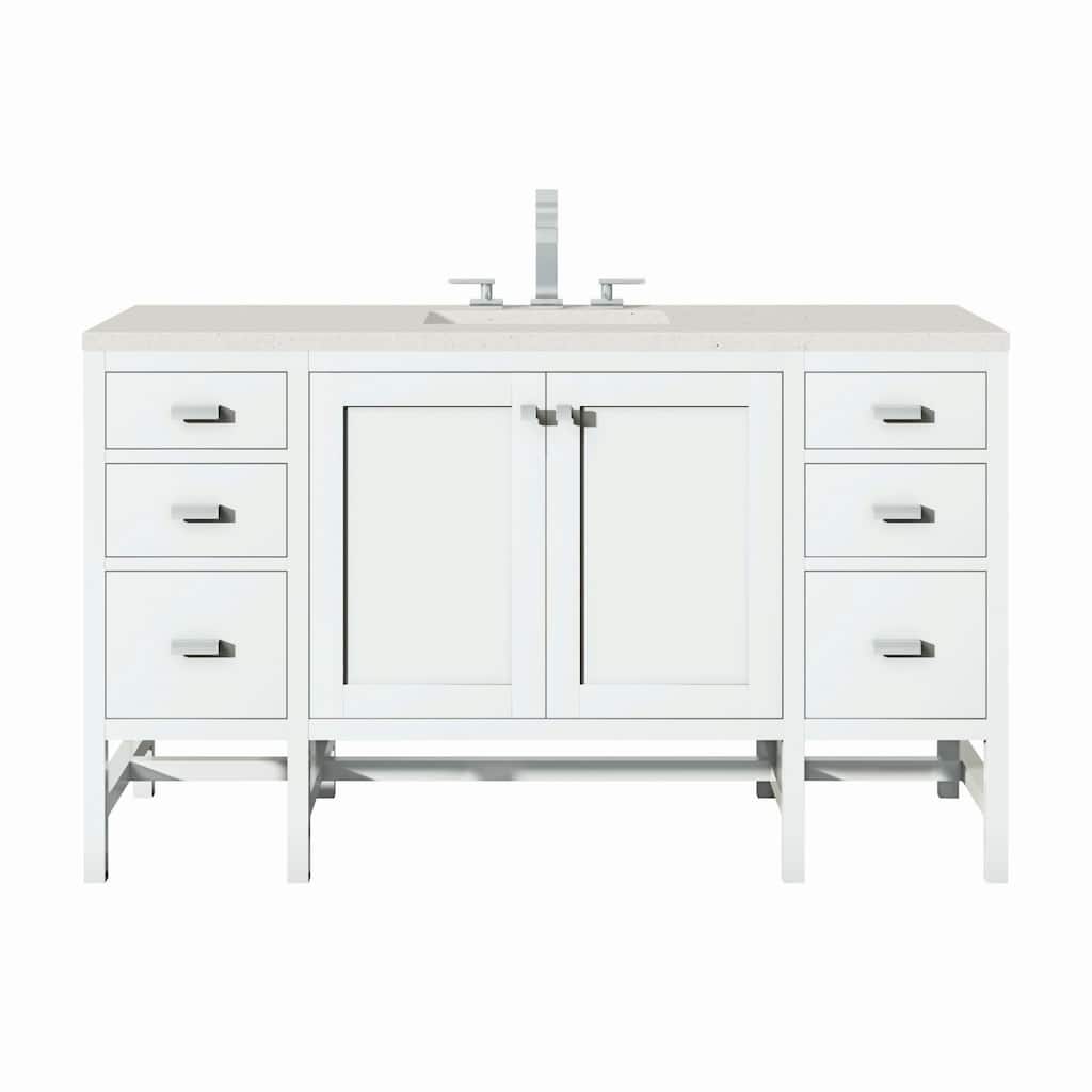 James Martin Vanities E444-V60S-3LDL Addison 60" Single Basin Wood