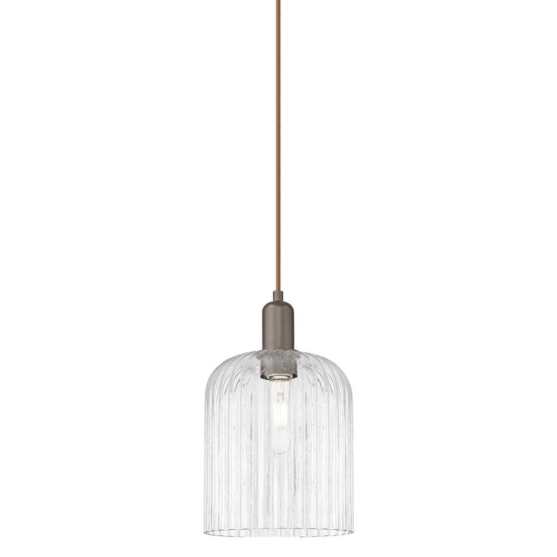 Innovations Lighting 716-1P-14-8 Bridal Veil Pendant Bridal Veil 8" - Oil Rubbed Bronze / Clear