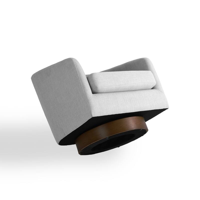 31.1'' W Modern Barrel Swivel Accent Chair