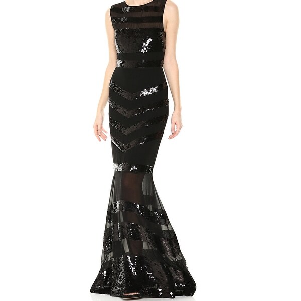 nicole miller black gown