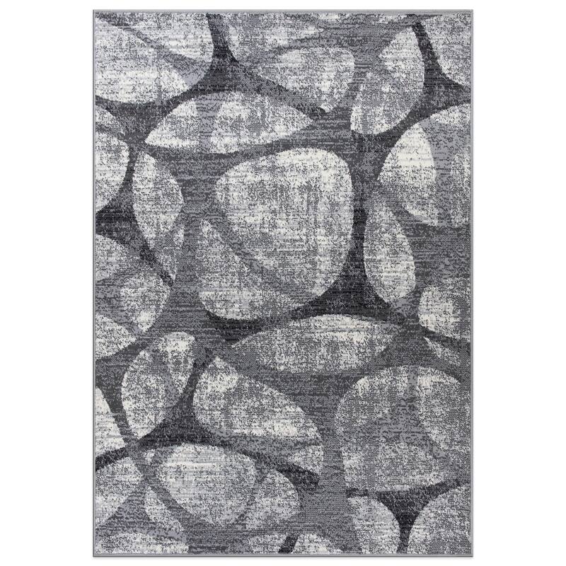 World Rug Gallery Modern Geometric Distressed Area Rug