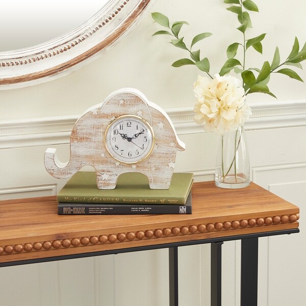 White Wood Farmhouse Clock 9 x 12 x 3 - 12 x 3 x 9. Opens flyout.