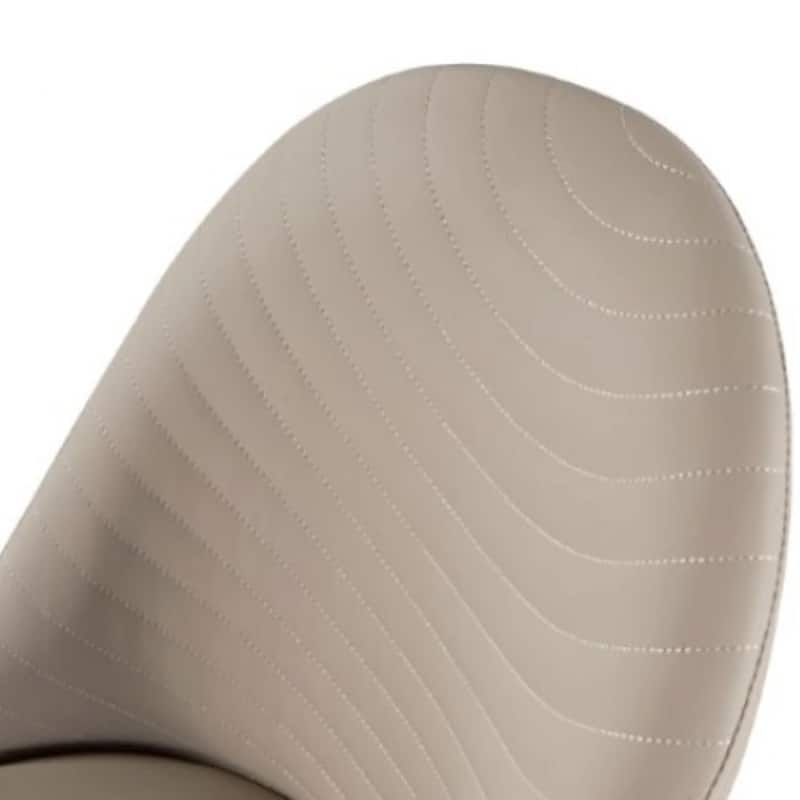 Envik Side Dining Chair Set of 2, Brown Metal, Faux Leather Foam Cushions