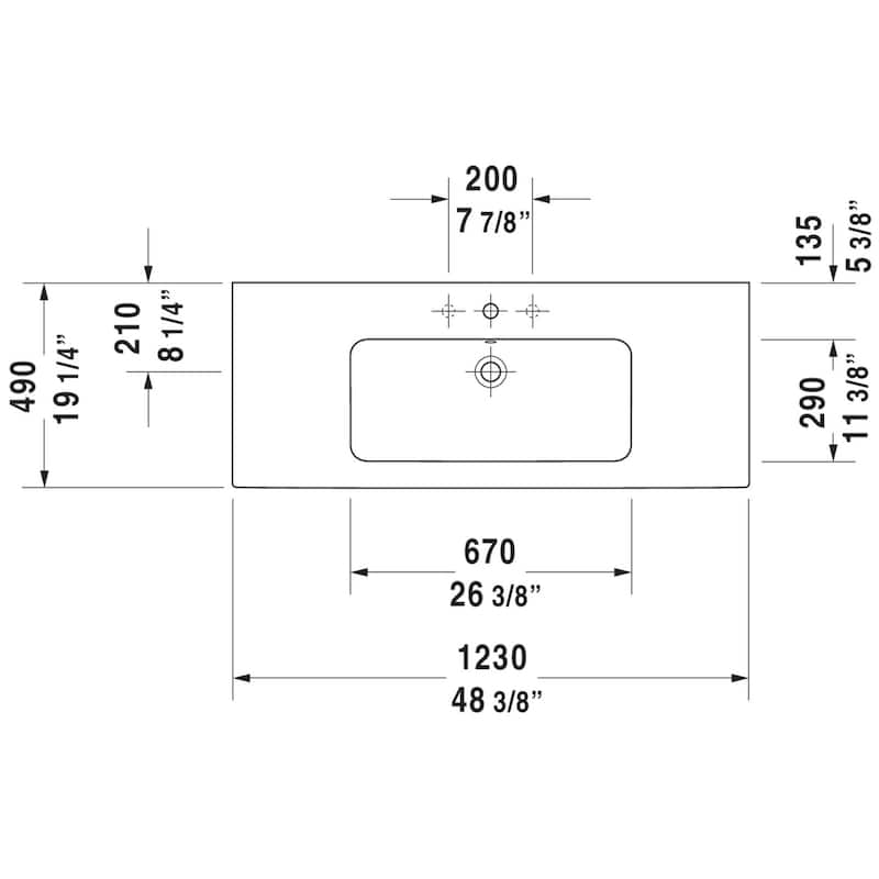 Duravit ME by Starck 0.8/1.6 GPF Toilet Tank Only - Top Flush Button