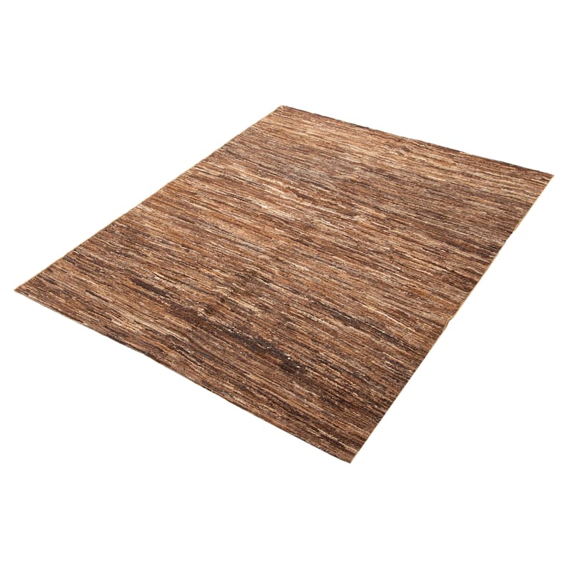 ECARPETGALLERY Flat-Weave Natural Brown Wool Tapestry Kilim - 5'5 x 7'2