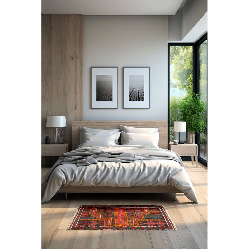 ECARPETGALLERY Hand-knotted Teimani Dark Grey Wool Rug - 2'6 x 3'11