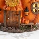 preview thumbnail 6 of 9, Glitzhome 8.5"L Fall Lighted Resin Pumpkin House Table Decor with Timer
