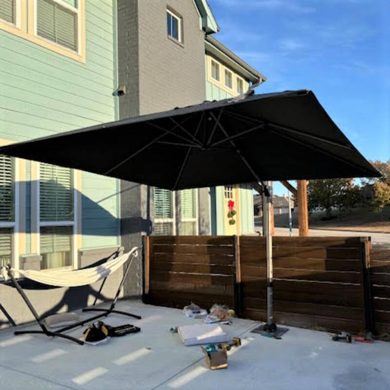 PURPLE LEAF Extra Large Premium Patio Cantilever Umbrella with 360-degree Rotation Big Size
