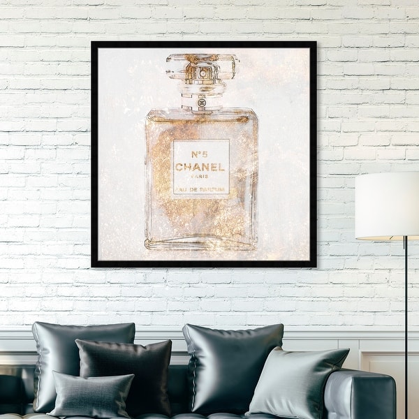 Oliver Gal Parfum Glimmer Fashion And Glam Wall Art Framed Print Perfumes Gold White Overstock 32194571