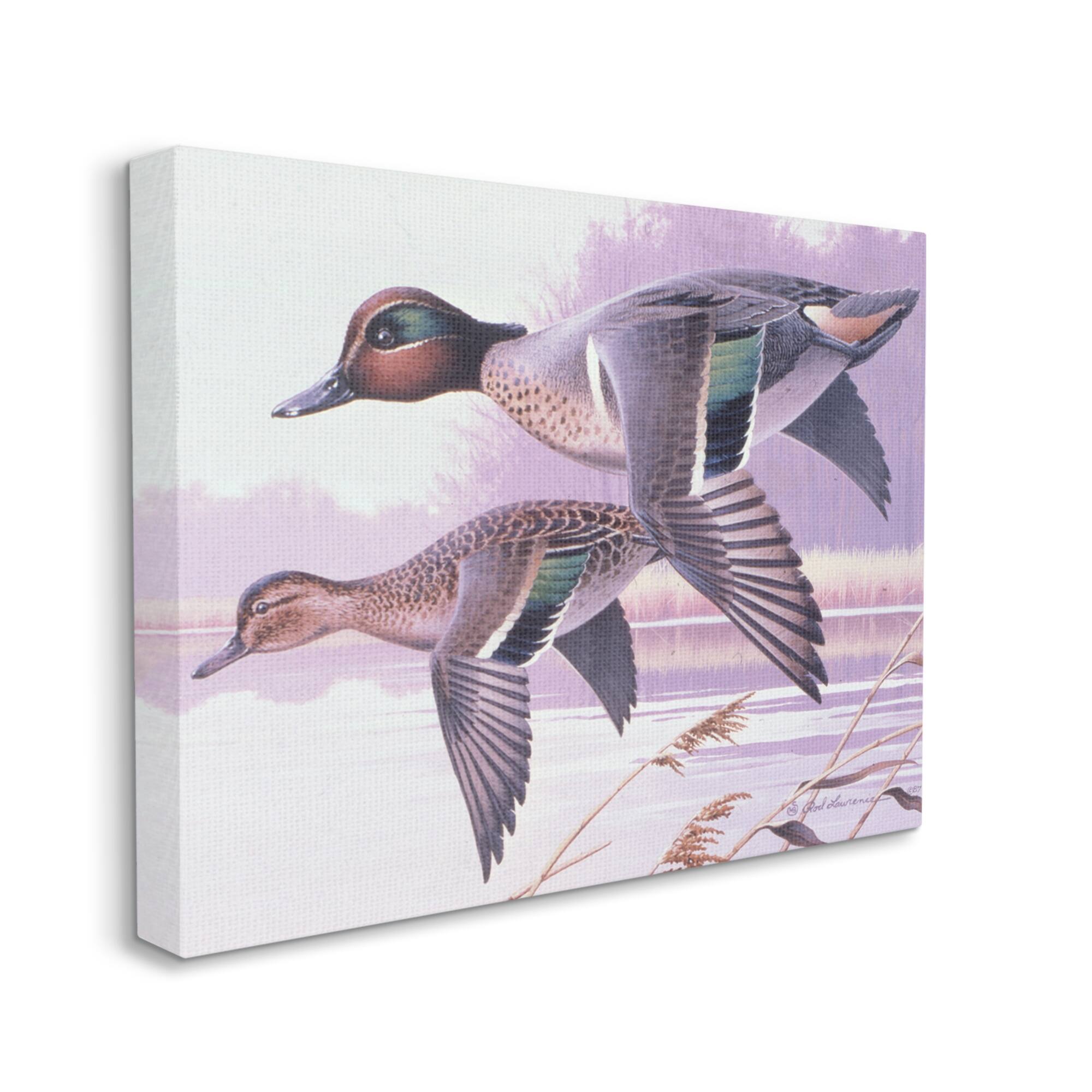 Stupell Flying Mallards over Lake Canvas Wall Art Design by Rod Lawrence On Sale Bed Bath