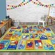 preview thumbnail 15 of 13, HR ABC Rugs Kids Educational Play mat for School / Nursery Non-Slip 4'11