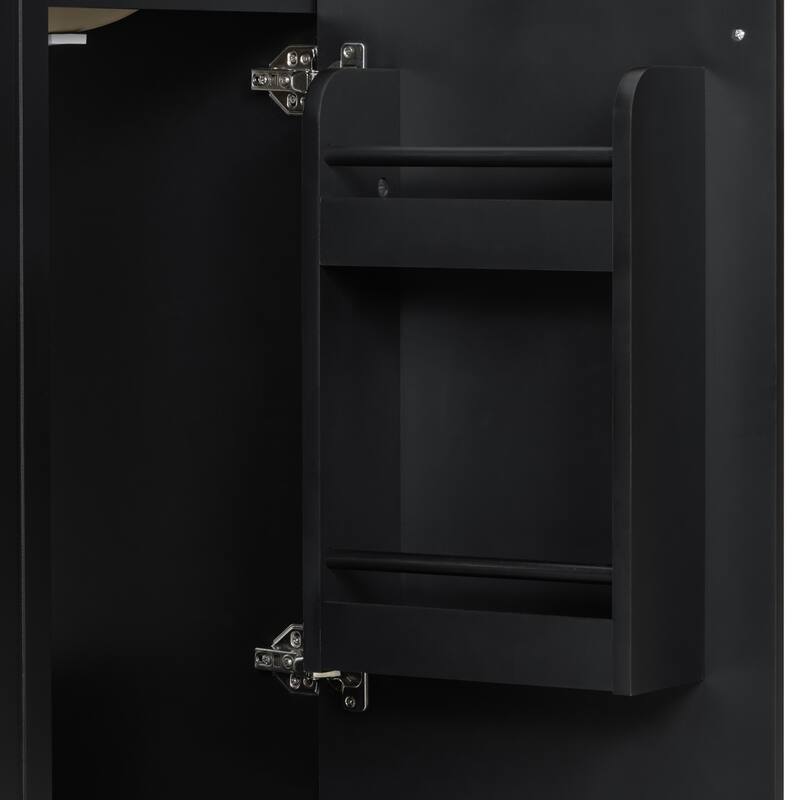 24" Bathroom Vanity with Sink, Bathroom Cabinet with Door Shelf, Side Open Storage, Solid Wood Frame,Soft Closing Door