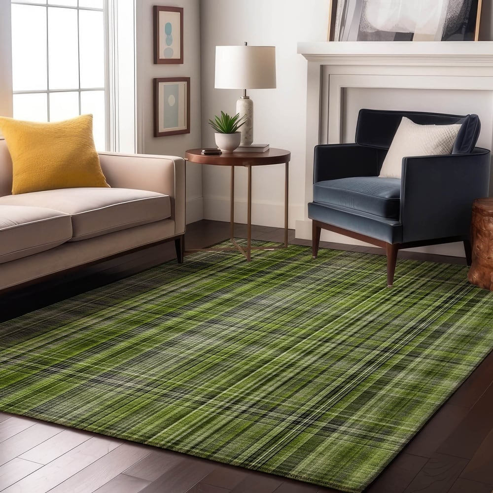 Premium Washable Super Soft Plaid Mayfield Rug