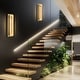 preview thumbnail 5 of 34, KAYLA 1-Light Gold LED Wall Sconce, Natural Alabaster Wall Sconce,Outdoor Sconce Rectangular Bedside Wall Lighting