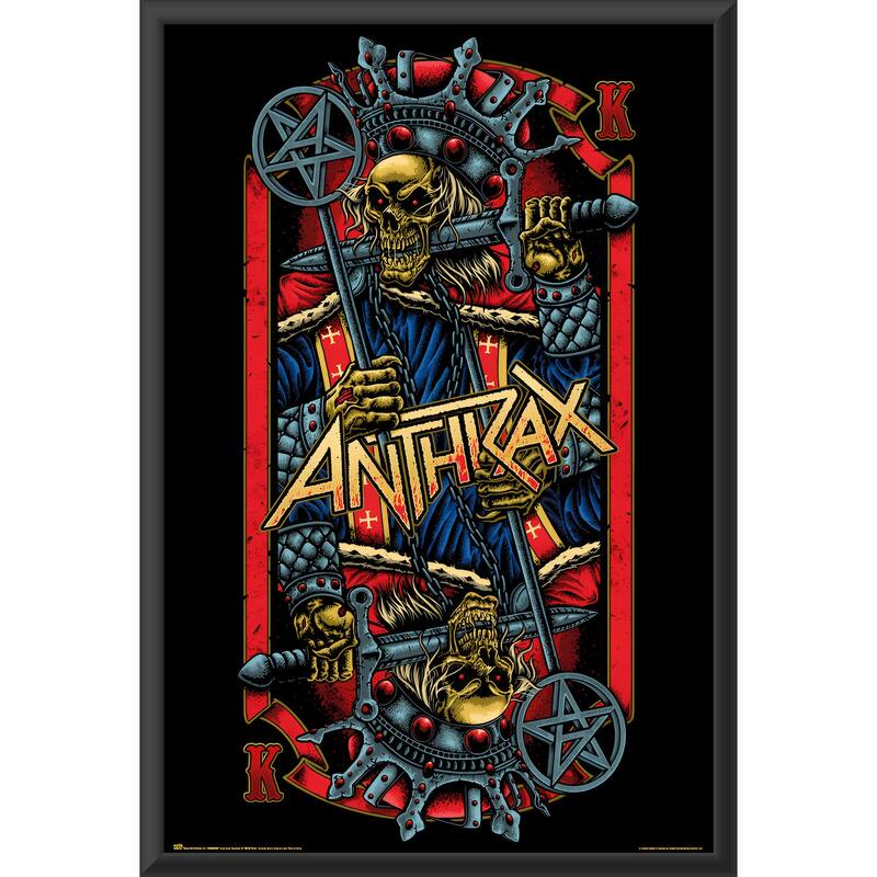 Anthrax - Playing Card  Framed Art Poster - 24 x 36 Inch